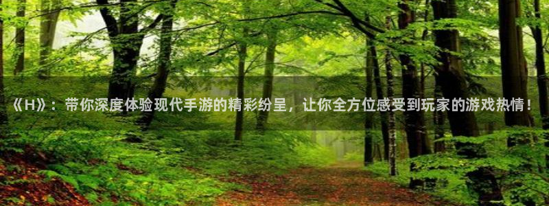 杜邦娱乐集团：《H》：带你深度体验现代手游的精彩纷呈，让你全